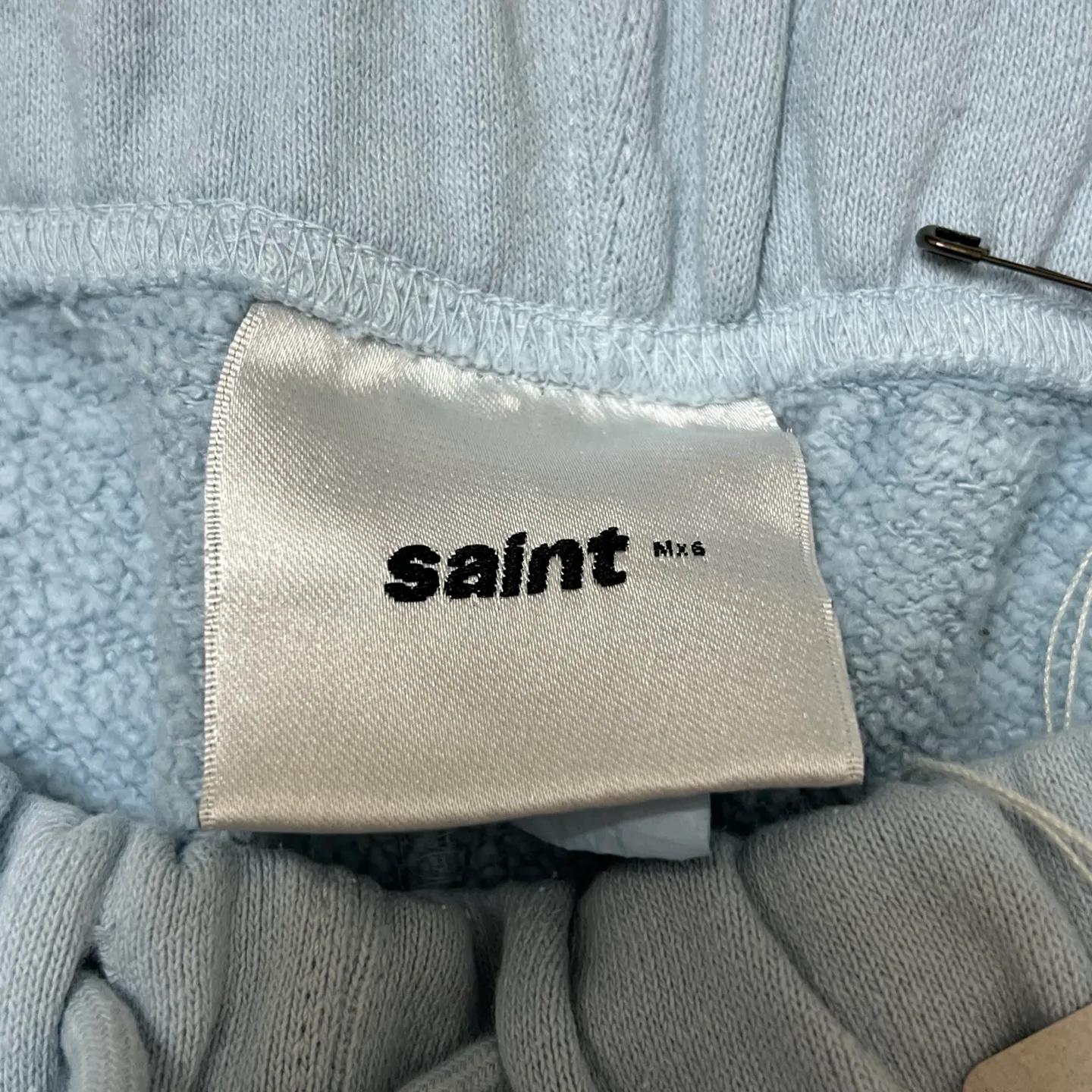 SAINT Mxxxxxx SWEAT SHORTS/RIBON SAINT/BLK pink SAINT LOGO shorts, black S-XL cotton and linen OE yarn fabric, stiff, light, comfortable and breathable, non-locking design, naturally rolled back after water, super handsome version, easy to match, original consistent main mark, wash water mark, little angel anti-counterfeiting mark